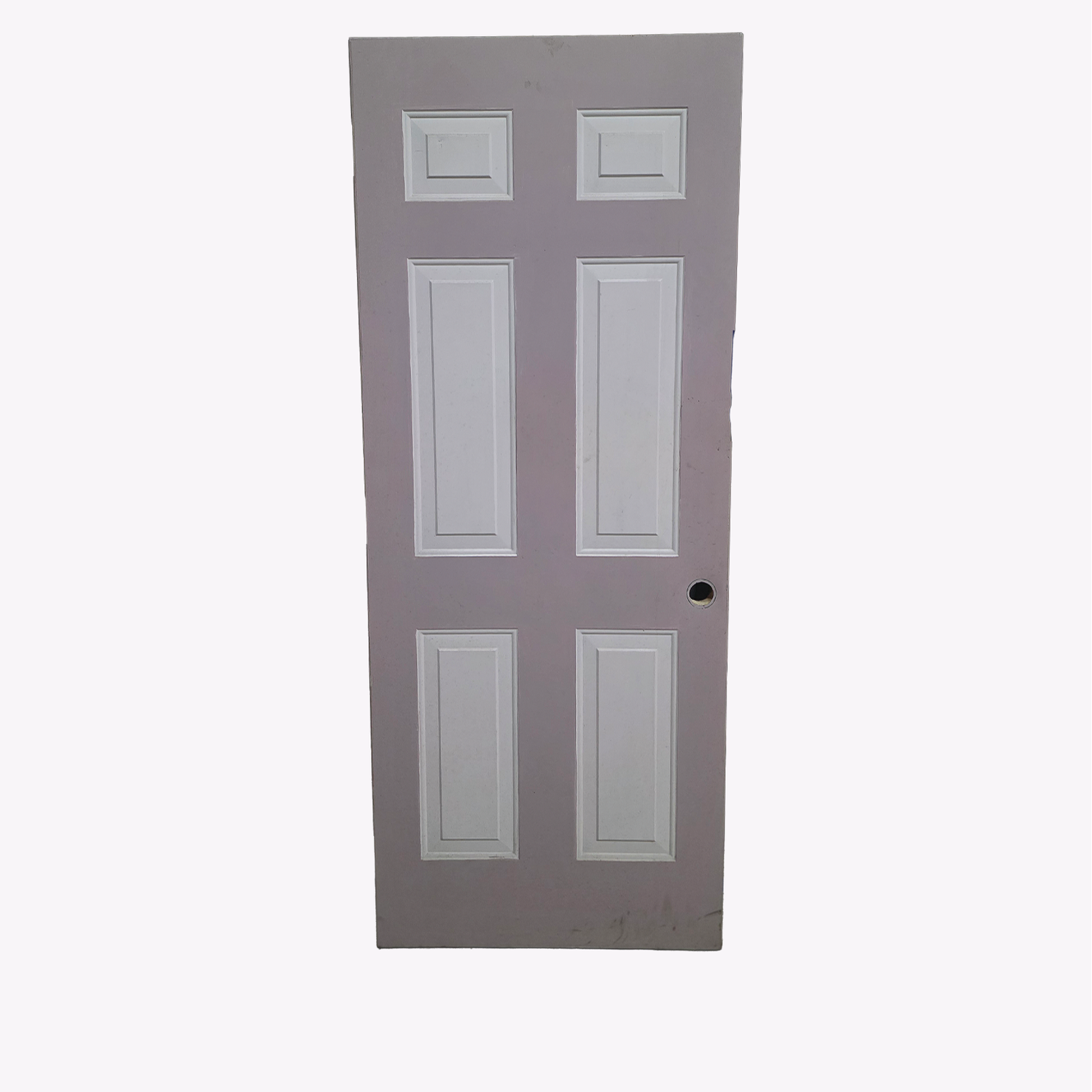 31-1/4 x 79-1/4 6 Panel Painted Door
